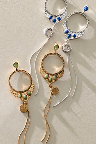 Sky City Dangles at Free People in Silver & Blue Celestial