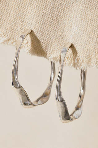 Lodi Hoops by Free People in Silver