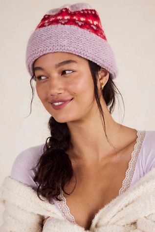 Chalet Fairisle Pom Beanie | Free People display picture 1
