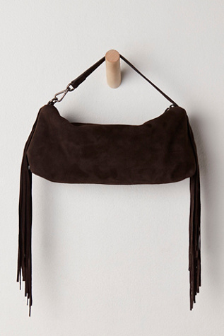 Женская сумка Free People Finn Fringed Shoulder, цвет: Тёмно-коричневый — фото 2