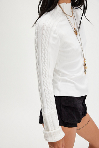 We The Free Breezy Swit Top at Free People in Ivory, Size: XS