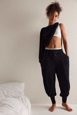 Everyday Feeling Joggers by Intimately at Free People in Black, Size: S