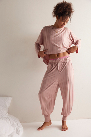 Everyday Feeling Joggers by Intimately at Free People in Dusty Himalayan, Size: Small