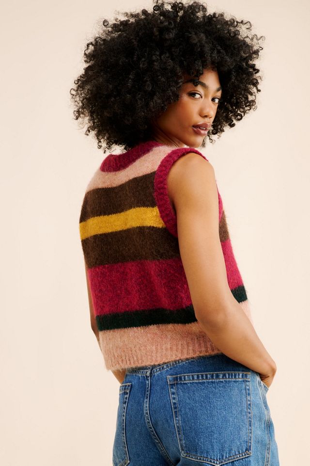 Better Garment Wide Stripe Wool Blend Sweater Vest #1