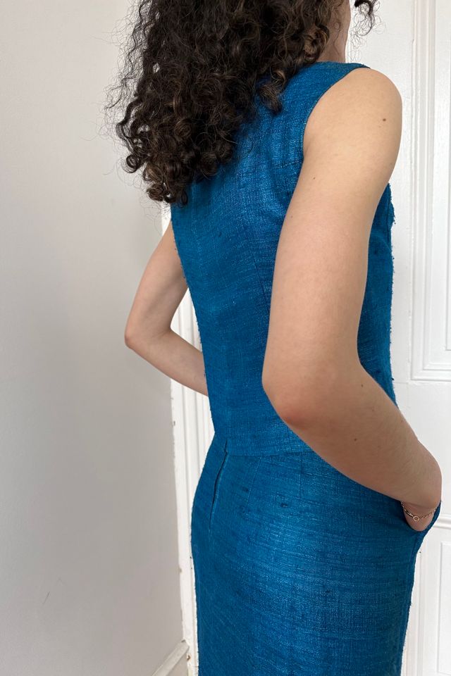 Vintage 1950’s Raw Silk Two Piece Cocktail Dress Selected by KA.TL.AK #2
