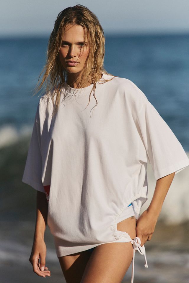 Let's Swim White Shark Tee #3