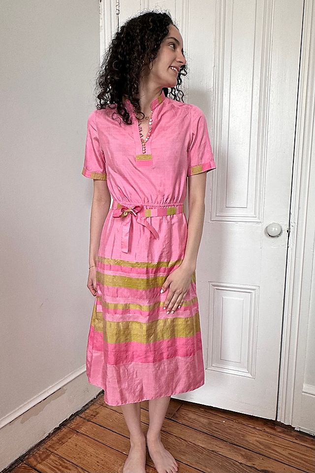 pink garden party dress Mini 25% Polyester Garden Goddess Maxi Dress, Blush