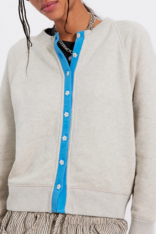 Женские толстовки Free People Junior Solid Sweatshirt Cardi, цвет: Меланжевый серый — фото 3