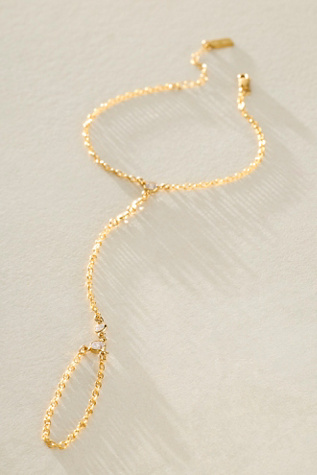 Miley Hand Chain by Set & Stones at Free People in Gold