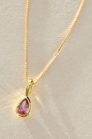 Teardrop Birthstone Necklace