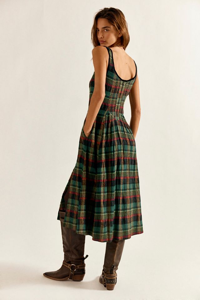 Freya Plaid Midi Dress #1