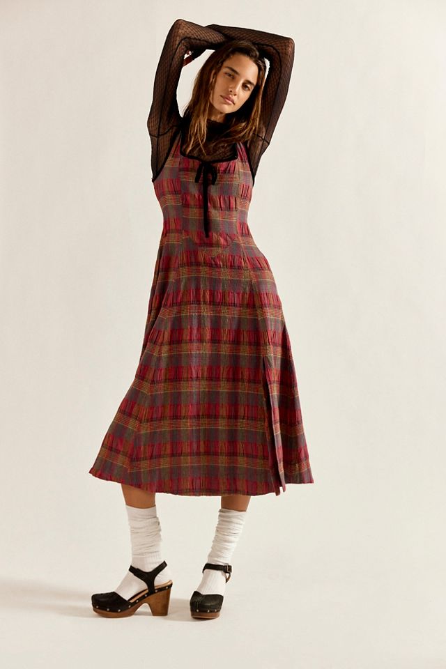 Freya Plaid Midi Dress #3
