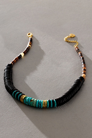 L'Atelier De Liora Stian Necklace at Free People in Turquoise & Black