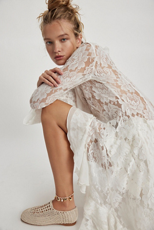 L'Atelier De Liora Charm Anklet at Free People in White