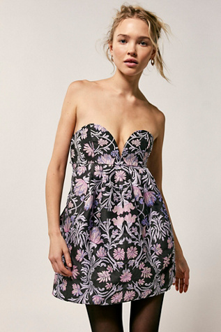 Floreo Jacqaurd Mini Dress