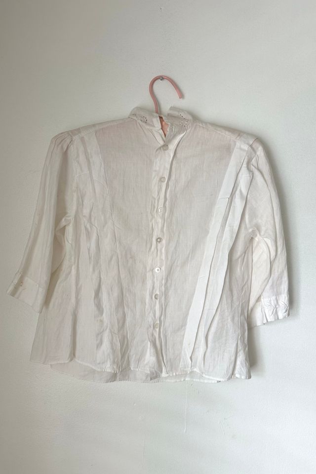 Antique White Cotton Blouse Selected by Grievous Angel Vintage #2