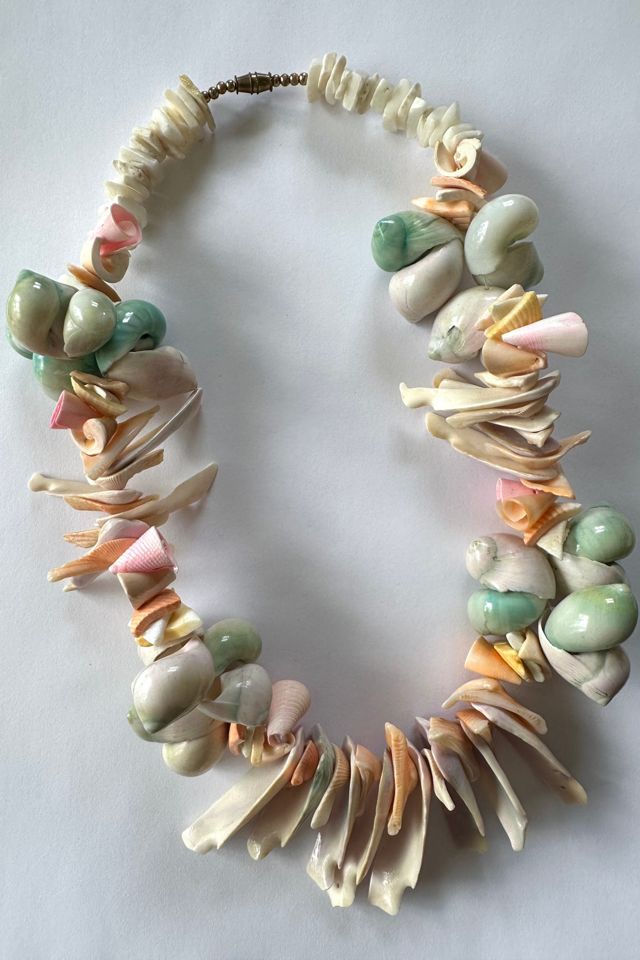 Vintage Pastel Shell Statement Necklace Selected by Grievous Angel ...