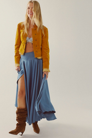 Chilco Mid-Rise Side Slit Maxi Skirt by Free People