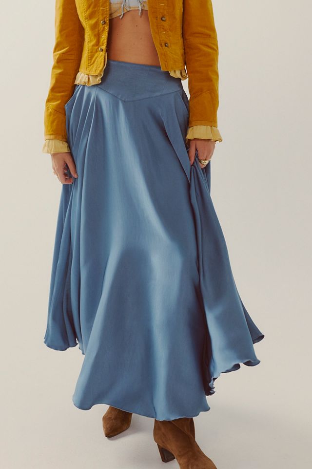 Chilco Mid-Rise Side Slit Maxi Skirt #3