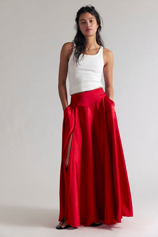 Free People JUPE MIDI FREE PEOPLE FULL SWING en Dragonfruit Sorbet
