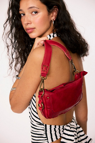 Lillie Leather Shoulder Bag at Free People in Red/Brass