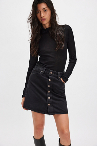 Levi's Retro Button-Front Skirt