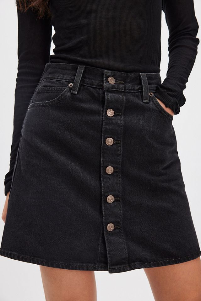 Levi's Retro Button-Front Skirt #3