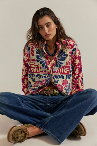 We The Free Just For Play Shirt at Free People in Red, Size: L