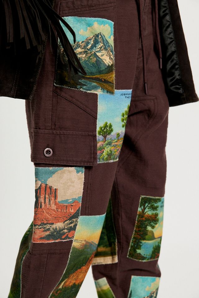 Denim And Bone Wildlife Patched Pants #3