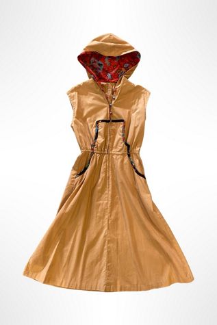 1970s Jody Hooded Cotton Dress Selected By Ritual Vintage