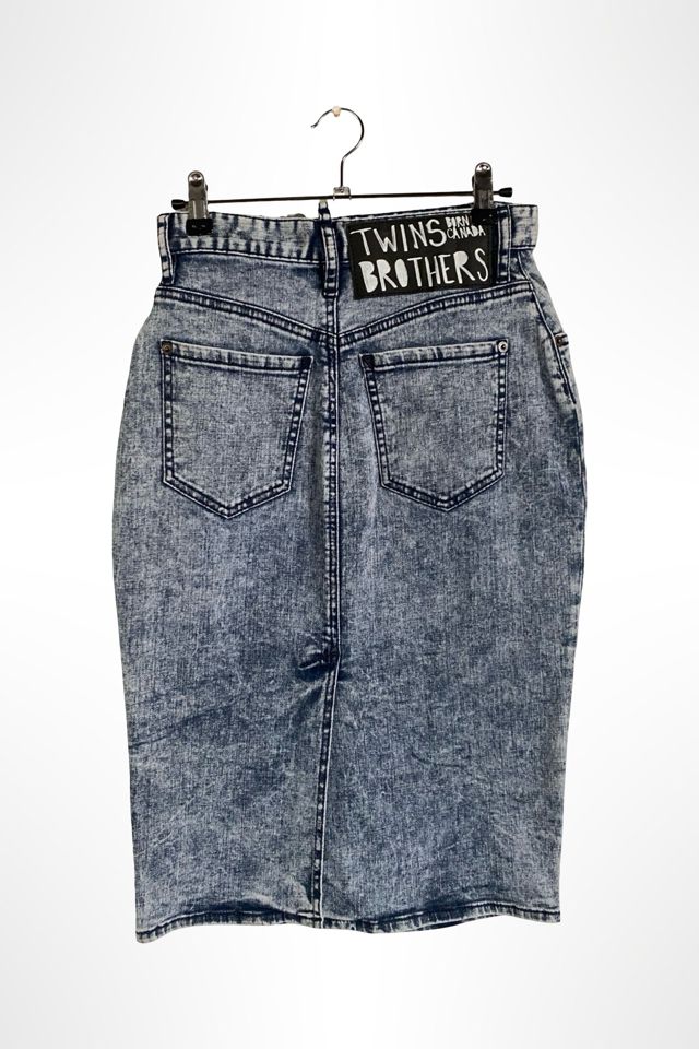 Y2K DSquared2 Acid Wash Denim Pencil Skirt Selected By Ritual Vintage #1