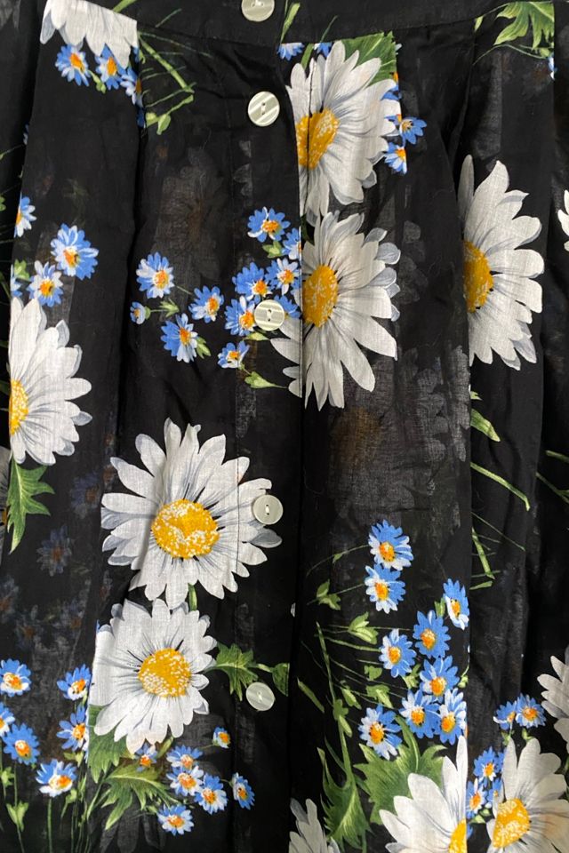 1980s Daisy Print Cotton Voile Skirt Selected By Ritual Vintage #1