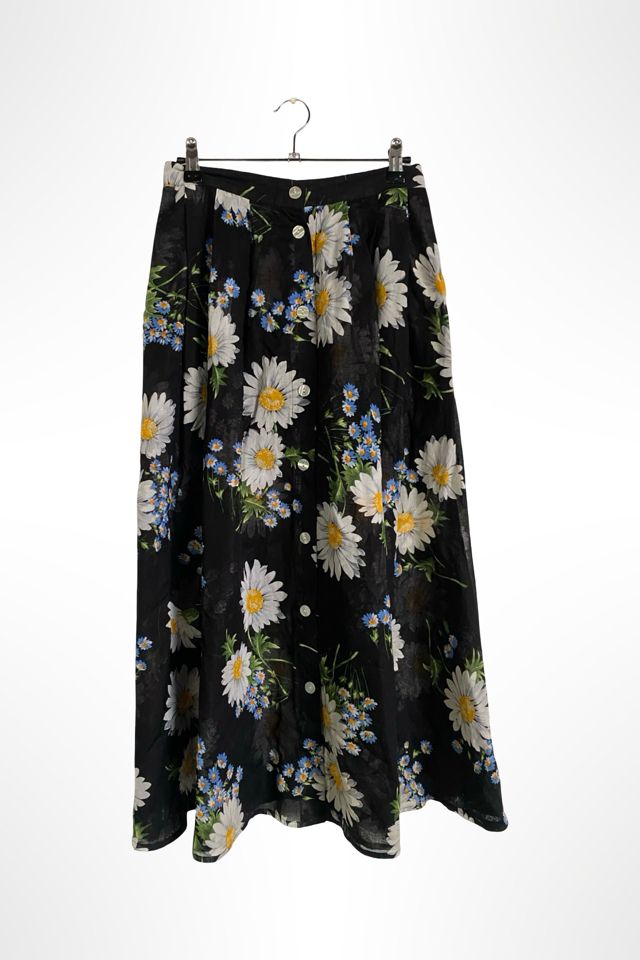 1980s Daisy Print Cotton Voile Skirt Selected By Ritual Vintage #2