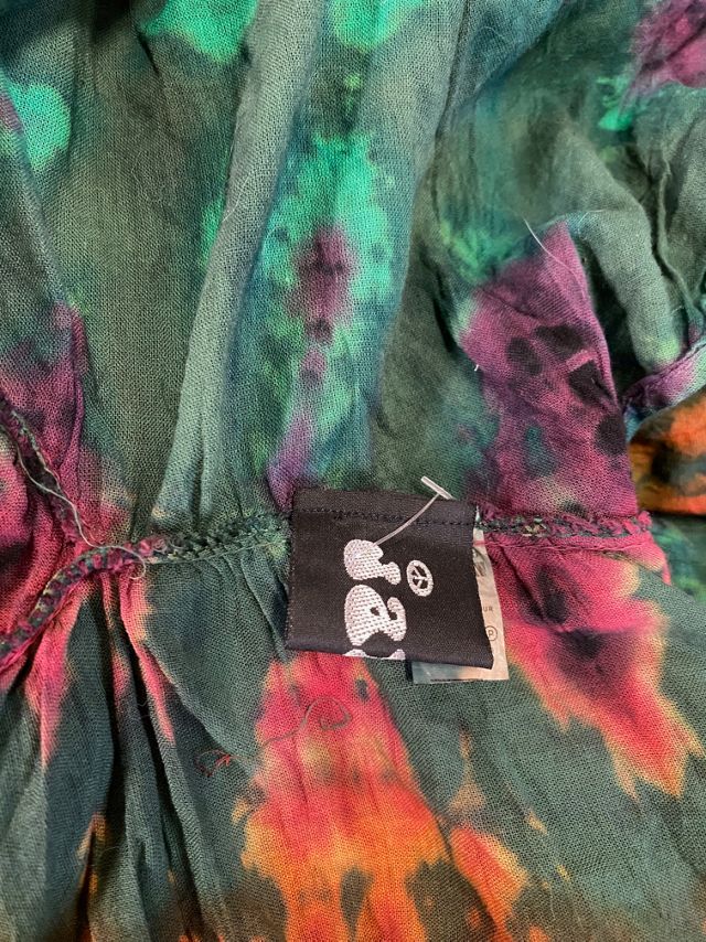 1990s Soft Cotton Tie Dye Print Wrap Skirt Selected By Ritual Vintage #3