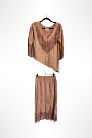 1980s Custom Pink Suede Western Cowgirl Set Selected By Ritual Vintage