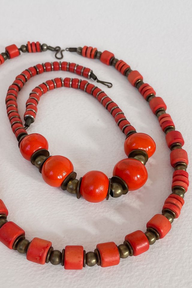 Vintage Layered Glass Bead Necklace Set Selected by MARMALADE #1