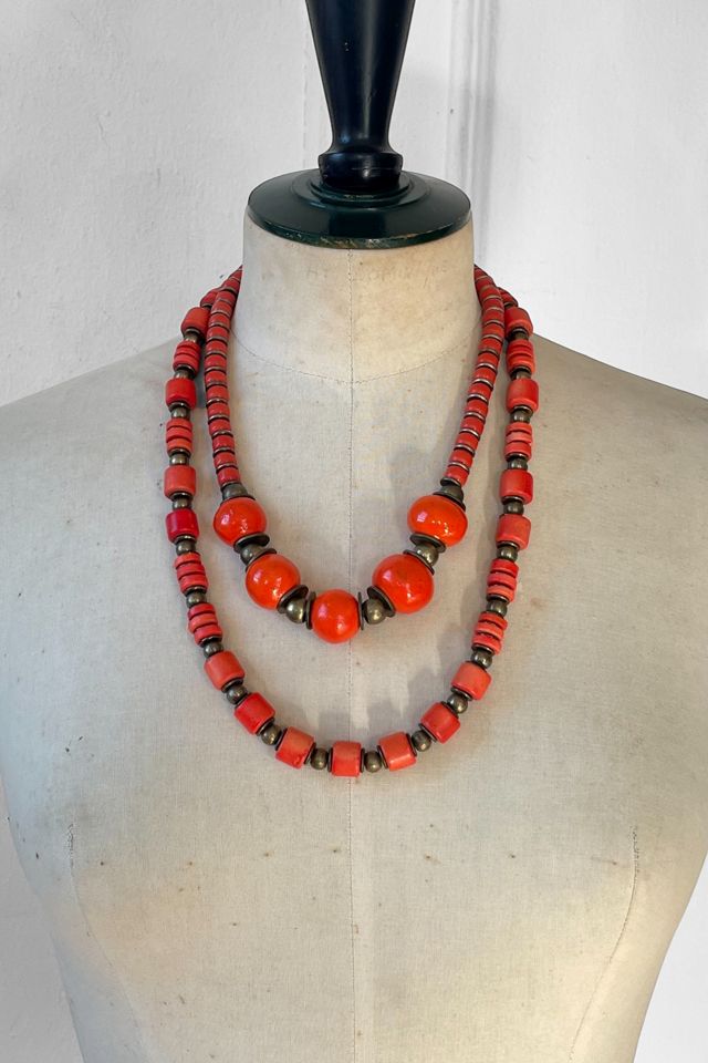 Vintage Layered Glass Bead Necklace Set Selected by MARMALADE #2
