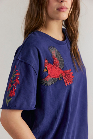 Женская футболка Denim And Bone Hummingbird, цвет: Красный — фото 3