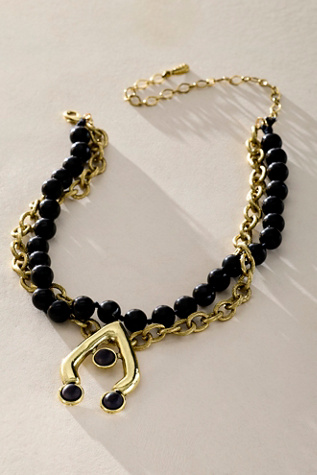 Ariana Ost Think Im Dreaming Necklace at Free People in Black