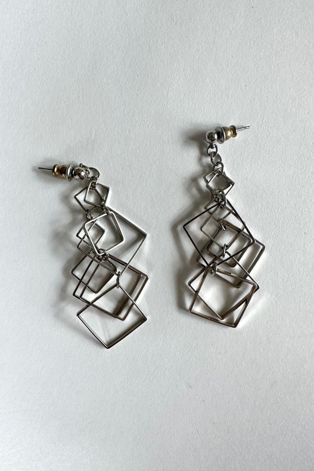 Vintage Geometric Diamond Stud Earrings Selected by Cherry #1
