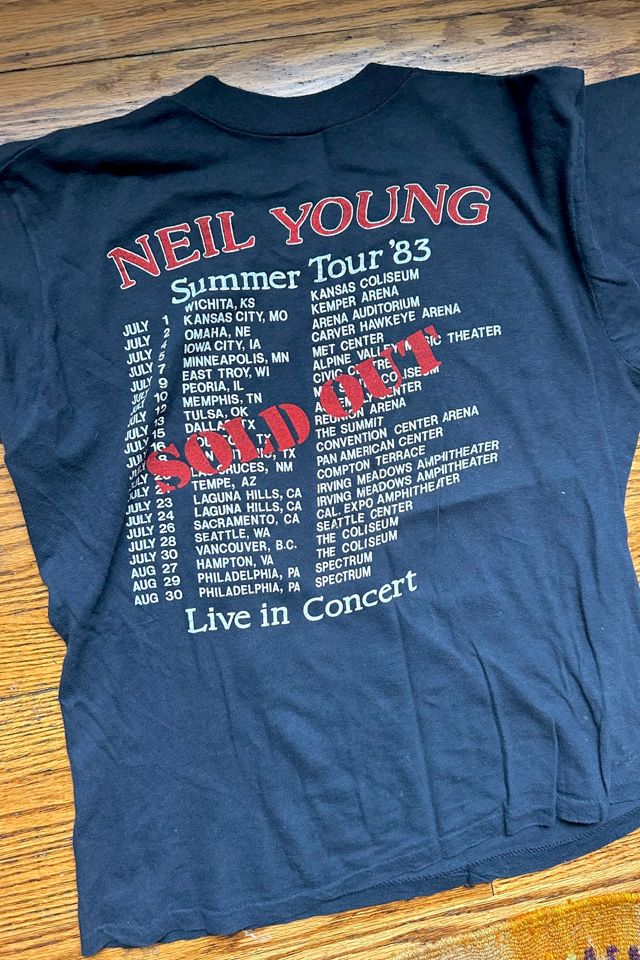 Vintage 1983 Neil Young and the Shocking Pinks Tour Tee Selected by Cherry #3
