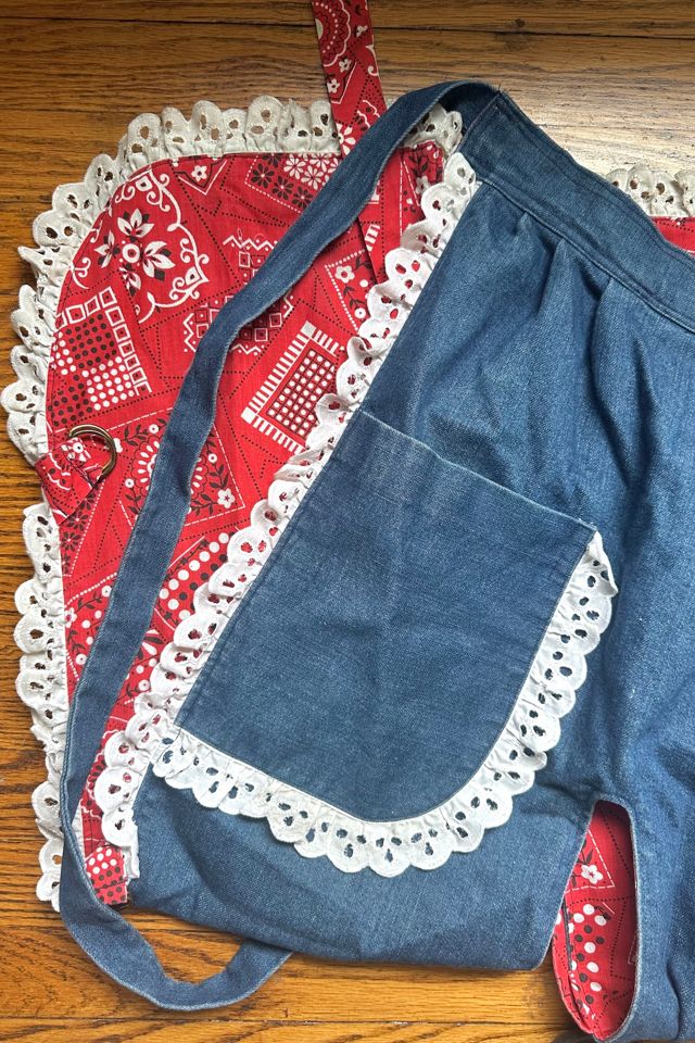 Vintage 1960s Denim and Bandana Ruffled Chaps Selected by Cherry #2