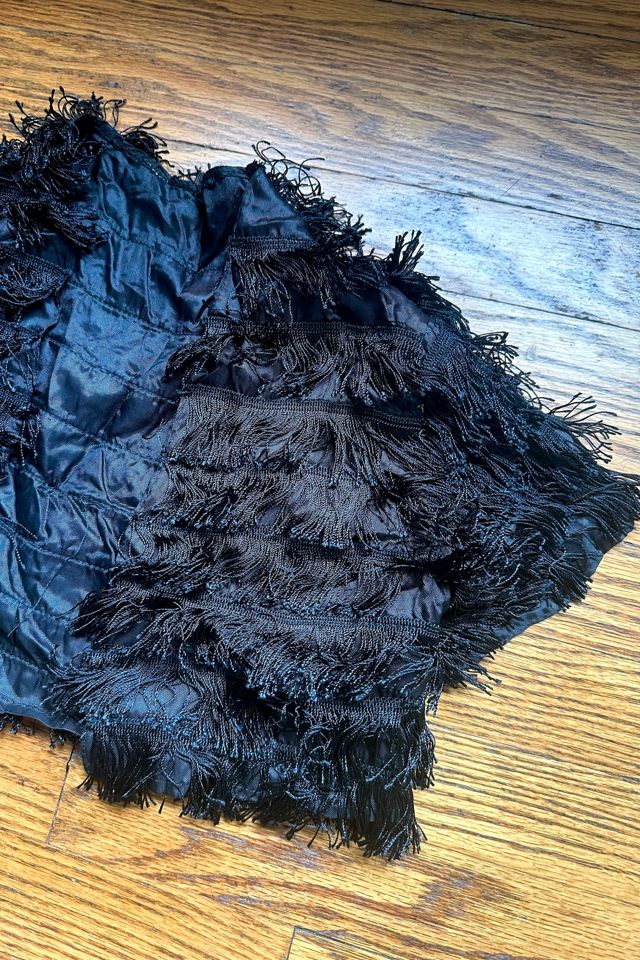 Vintage 1950s Black Fringed Bolero Selected by Cherry #3