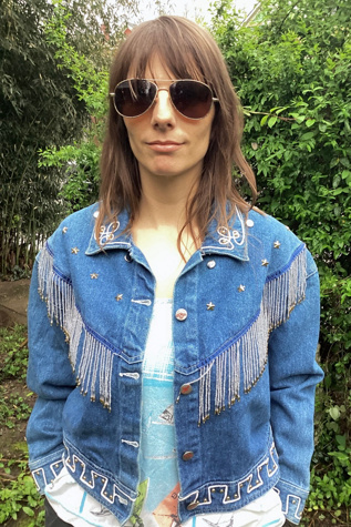 Vintage 1980s Beaded Fringe Western Denim Jacket Selected by Cherry