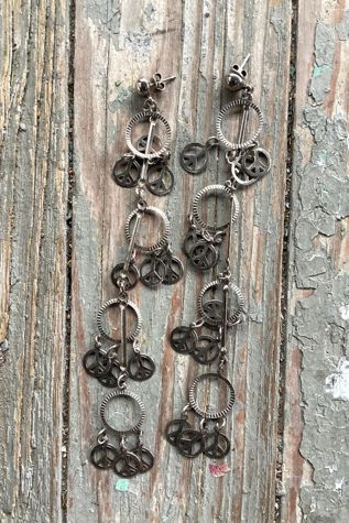 Vintage 1980s Chandelier Peace Earrings Selected by Cherry