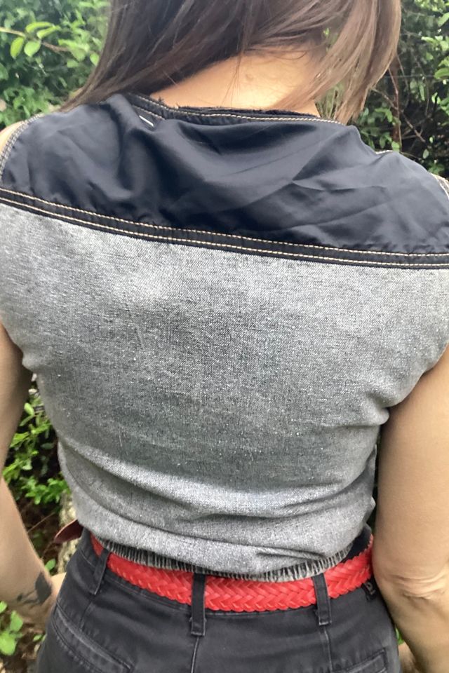 Vintage 1980s Nylon and Denim Vest Selected by Cherry #1