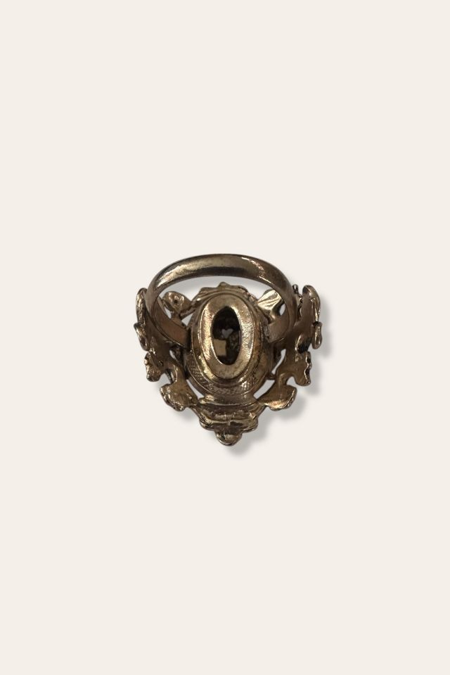 Vintage Victorian Revival Adjustable Brass Ring Selected By Afterlife Boutique #3