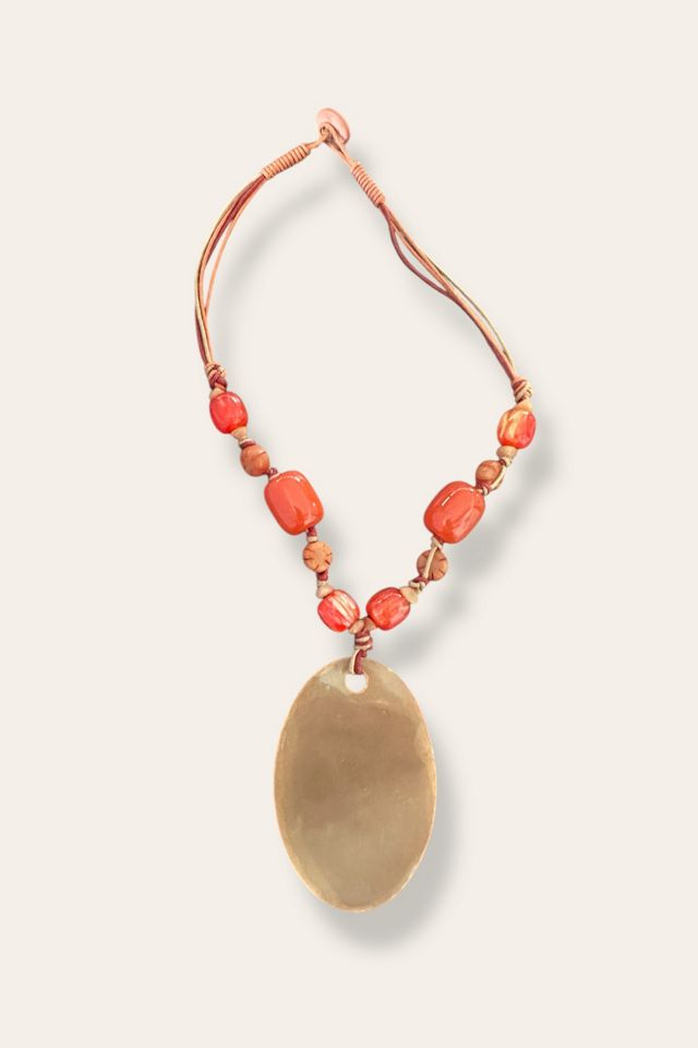 Y2K Orange Beaded Necklace Selected By Afterlife Boutique #2