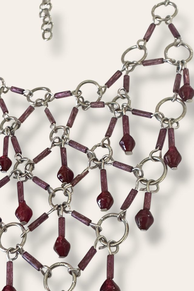 Y2K Beaded Chainmail Necklace Selected By Afterlife Boutique #1