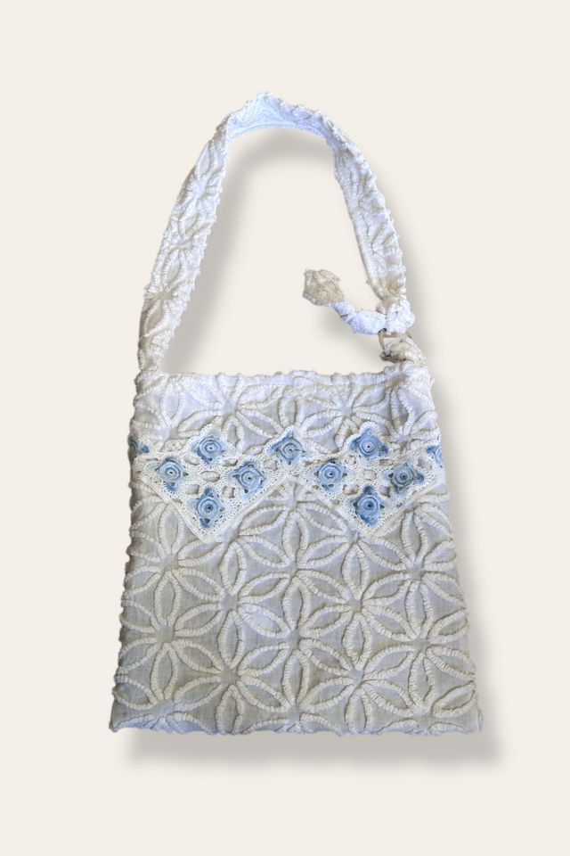 Vintage Handmade Chenille Tote Bag Selected By Afterlife Boutique #2